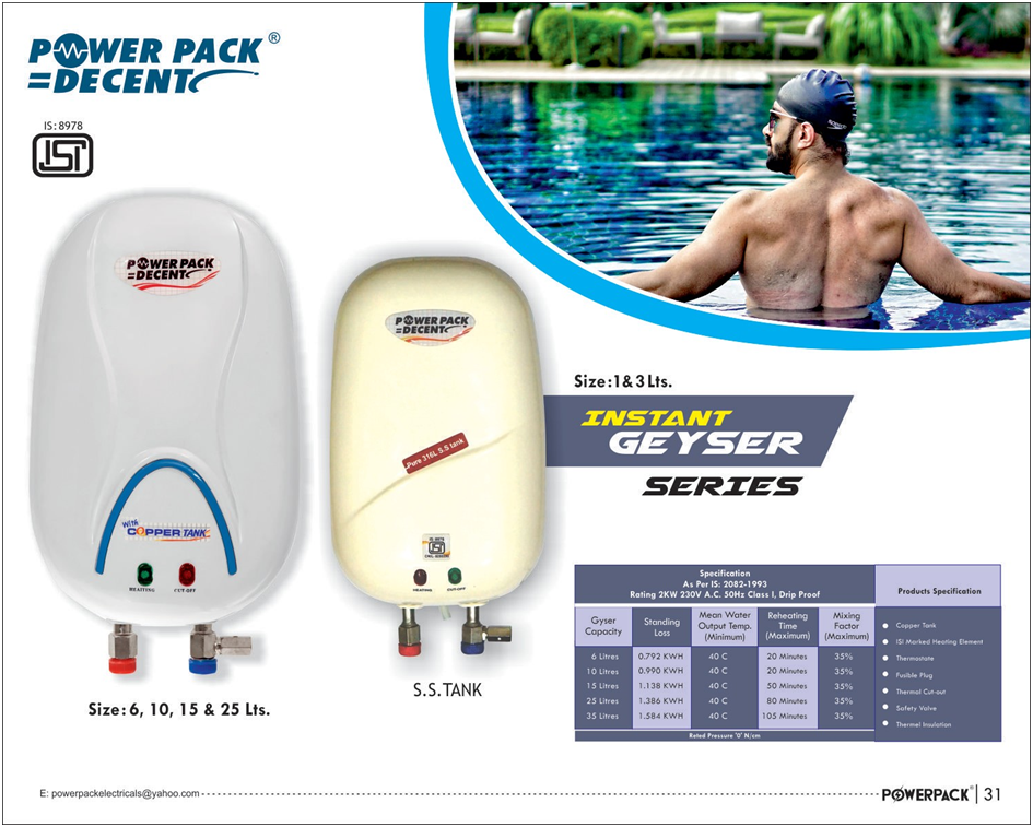 Electric geyser manufacturer